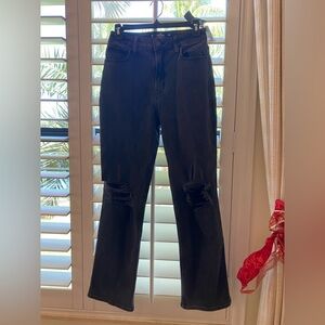 Women's Black Distressed Jeans